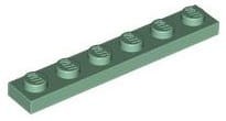 Lego Płytka 1x6 Piaskowy Zielony