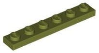 Lego Płytka 1x6 Oliwkowy