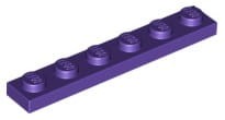 Lego Płytka 1x6 Ciemny Fioletowy
