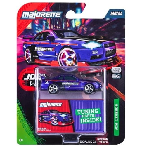 Majorette JDM Legends Deluxe Cars - Nissan Skyline GT-R (R34)