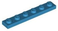 Lego Płytka 1x6 Ciemny Lazurowy