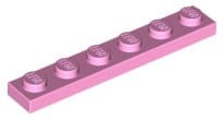 Lego Płytka 1x6 Jasny Różowy
