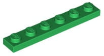 Lego Płytka 1x6 Zielony