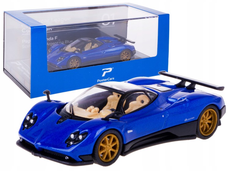 PosterCars - Pagani Zonda F (1:64) Argentina Blue