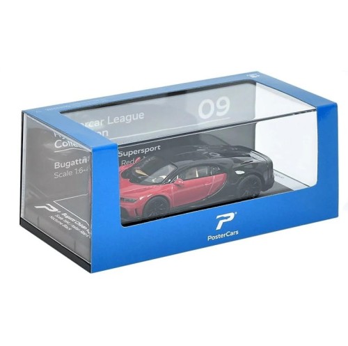 PosterCars - Bugatti Chiron Supersport (1:64) Italian Red &amp; Nocturne Black 1