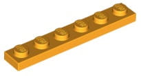 Lego Płytka 1x6 Jasny Pomarańczowy