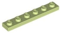 Lego Płytka 1x6 Żółtawy Zielony