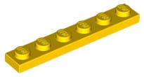 Lego Płytka 1x6 Żółty
