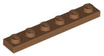 Lego Płytka 1x6 Ciemny Cielisty