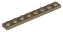 Lego Płytka 1x8 Ciemny Beżowy