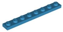 Lego Płytka 1x8 Ciemny Lazurowy