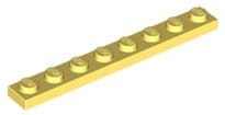 Lego Płytka 1x8 Jasny Żółty