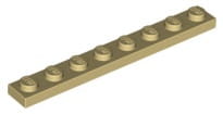 Lego Płytka 1x8 Beżowy