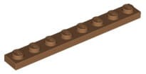 Lego Płytka 1x8 Ciemny Cielisty