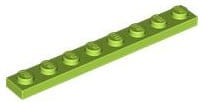 Lego Płytka 1x8 Limonka