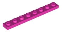 Lego Płytka 1x8 Ciemny Różowy
