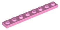 Lego Płytka 1x8 Jasny Różowy