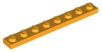 Lego Płytka 1x8 Jasny Pomarańczowy