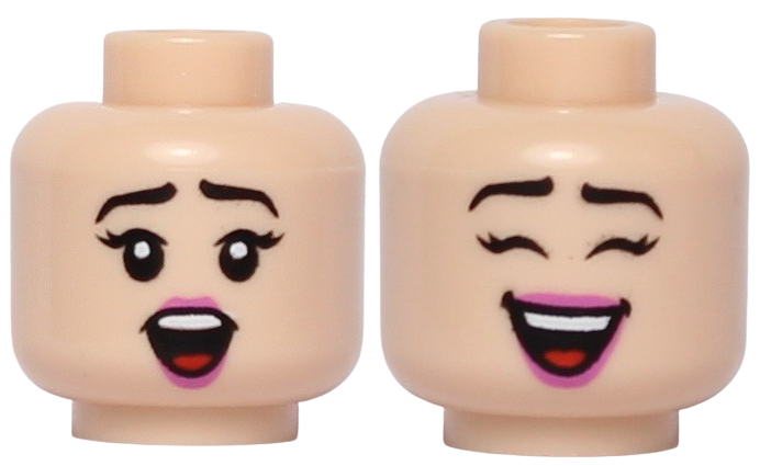 Lego Główka Dwustronna, Damska, Jasno Cielista, Uśmiech