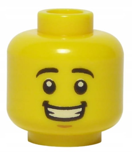 Lego Główka Męska, Żółta, Uśmiech