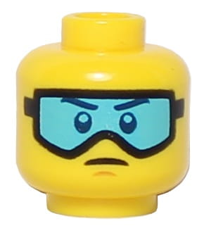 Lego Główka Męska, Gogle Narciarskie