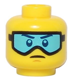Lego Główka Męska, Gogle Narciarskie