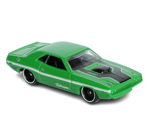 Hot Wheels - '70 Dodge Hemi Challenger Zielony (Luz)