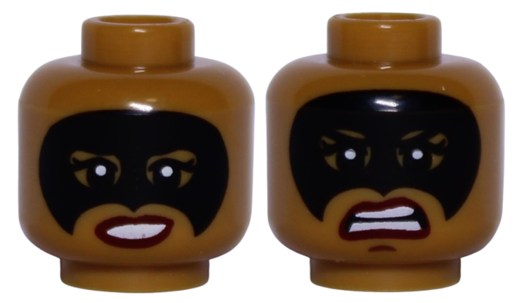 Lego Główka Dwustronna, Damska, Maska na Oczach