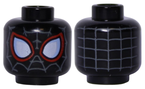 Lego Główka Dwustronna, Czarna, Maska Spiderman