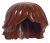 Lego Włosy Półdługie, Grzywka, Brązowe