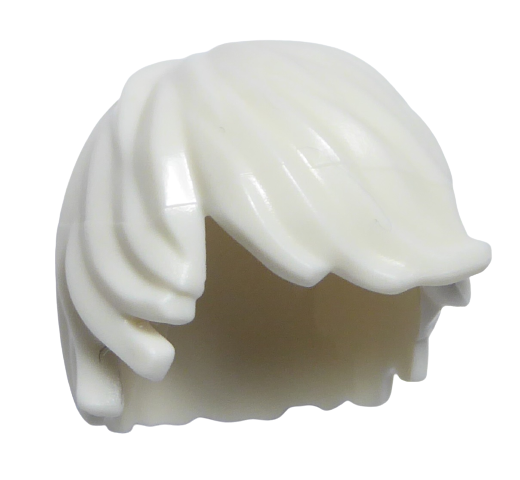 Lego Włosy Półdługie, Grzywka, Białe