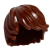 Lego Włosy Półdługie, Grzywka, Brązowe