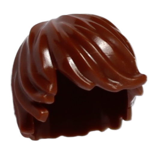 Lego Włosy Półdługie, Grzywka, Brązowe