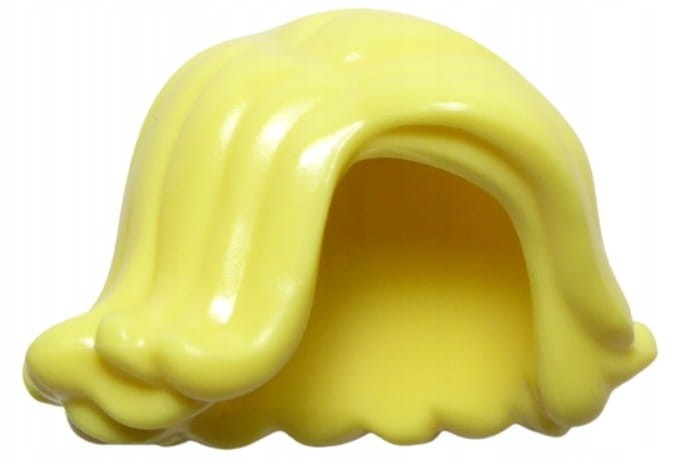 Lego Włosy Półdługie Damskie Jasno Żółte