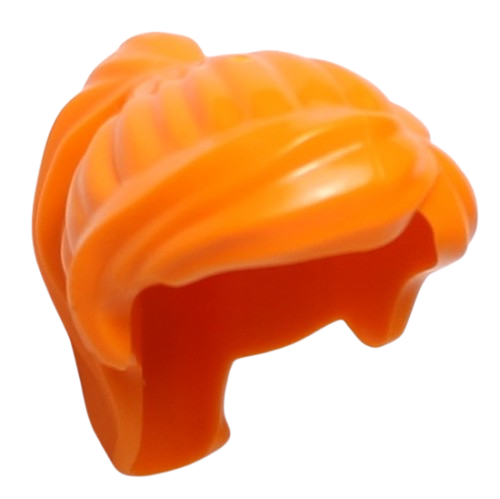 Lego Włosy Półdługie Pomarańczowe Kucyk