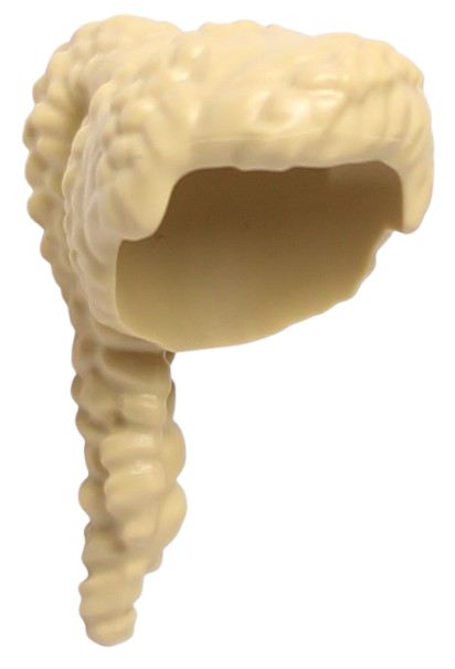 Lego Włosy Długie, Kucyk Warkocz, Beżowe