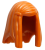 Lego Włosy Długie Proste Ciemno Pomarańczowe Spinka