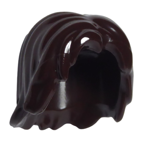 Lego Włosy Półdługie Ciemno Brązowe
