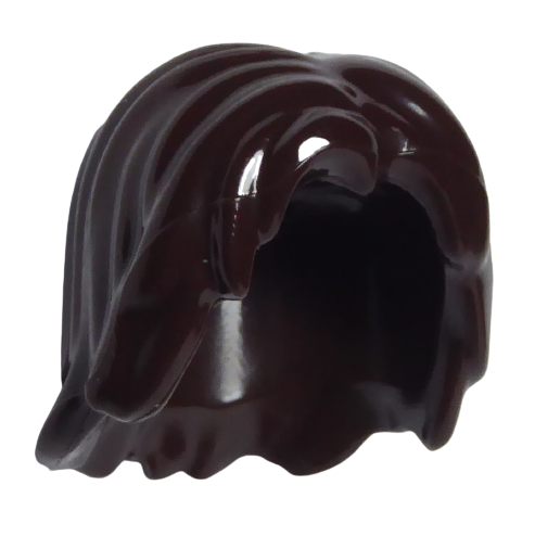 Lego Włosy Półdługie Ciemno Brązowe