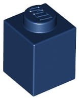 Lego klocek 1x1 ciemny niebieski