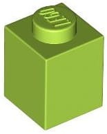 Lego klocek 1x1 limonkowy