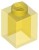 Lego klocek 1x1 przezroczysty żółty
