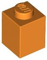 Lego klocek 1x1 pomarańczowy