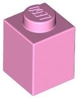 Lego klocek 1x1 jasny różowy