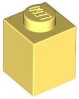 Lego klocek 1x1 jasny żółty