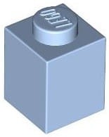 Lego klocek 1x1 jasny niebieski