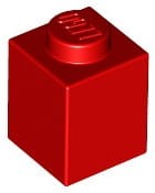 Lego klocek 1x1 czerwony